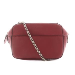 J&M Davidson Leather Shoulder Bag Red AB Vintage 10.5in x 6.3in x 2.2in