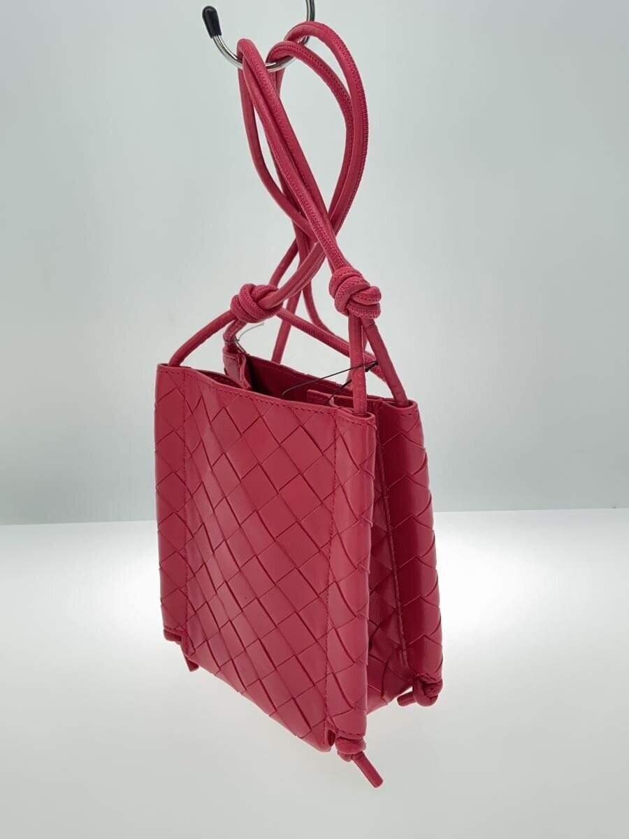 Bottega Veneta Pink Leather Intrecciato Crossbody Shoulder Bag 104cm Strap
