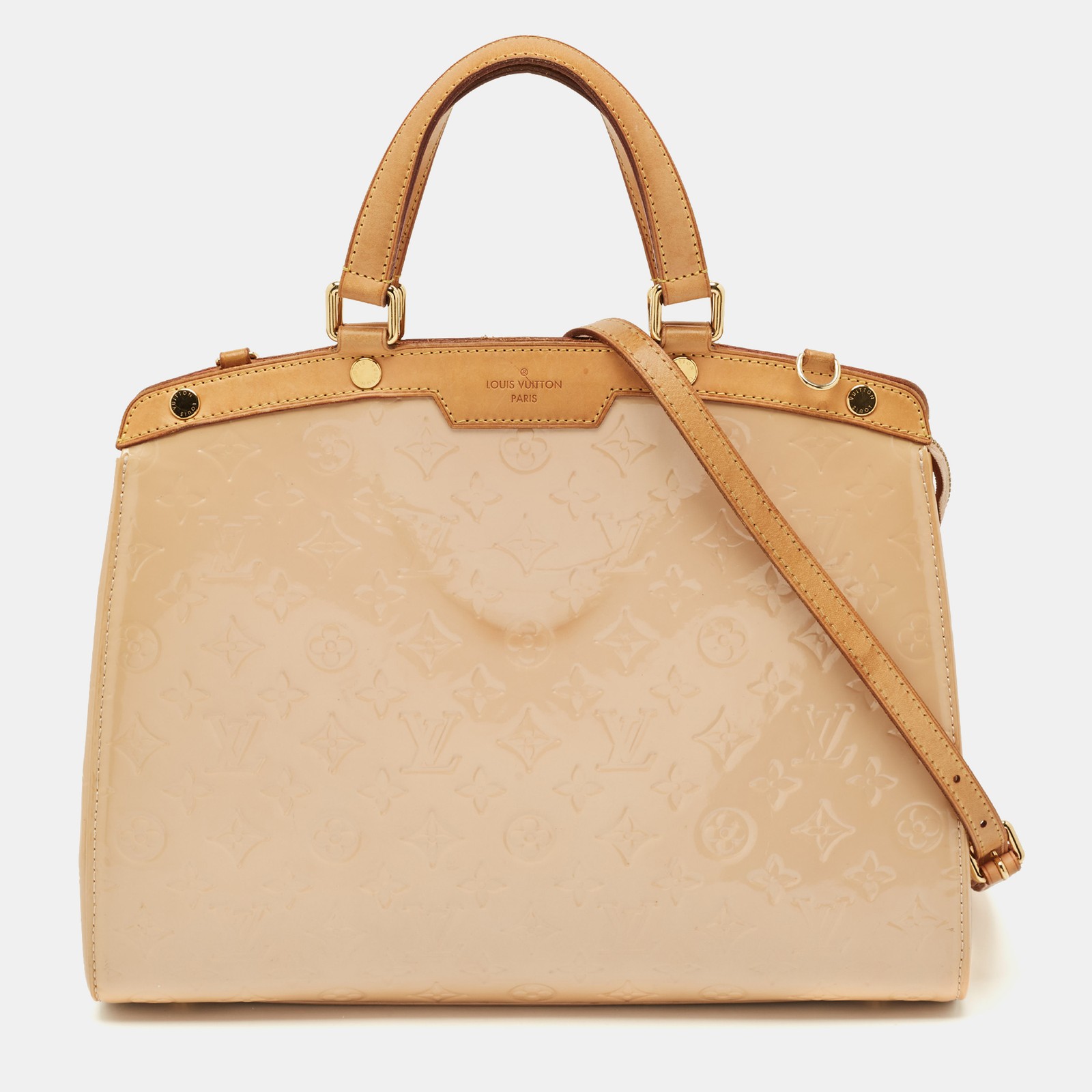 Louis Vuitton Rose Florentine Monogram Vernis Brea GM Bag