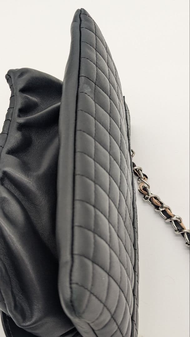 Chanel Camellia Chocolate Bar Chain Shoulder Bag