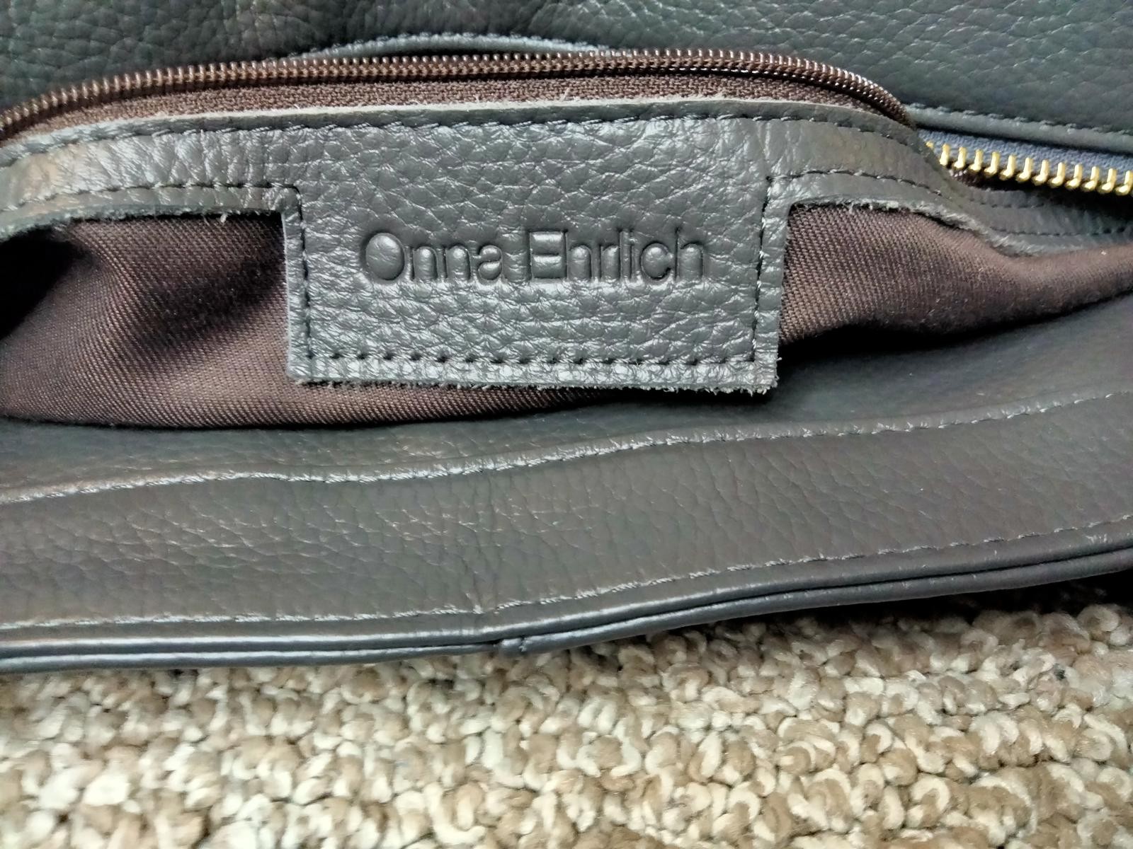 Onna Ehrlich Black Pebbled Leather Large Tote Shoulder Handbag