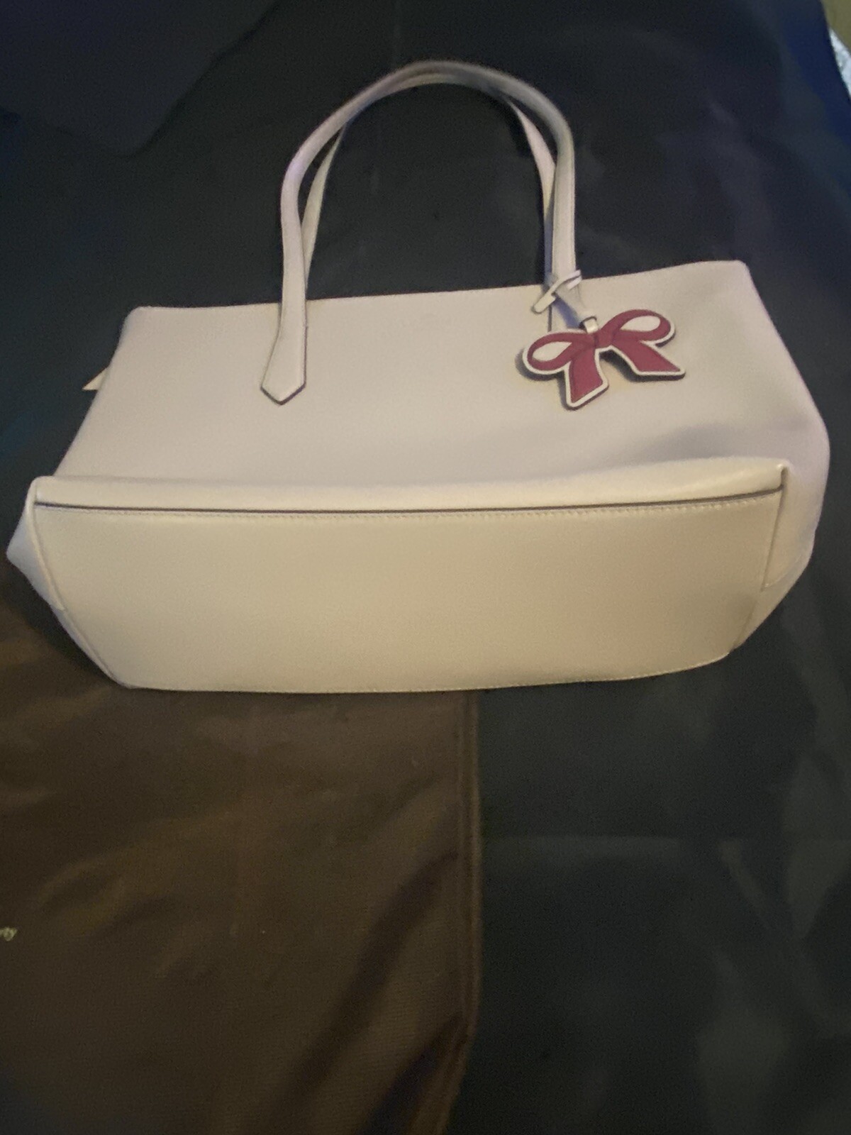 Kate Spade New York Cassy Leather Tote Purse Bag TAUPE NEW W COA & DUST COVER