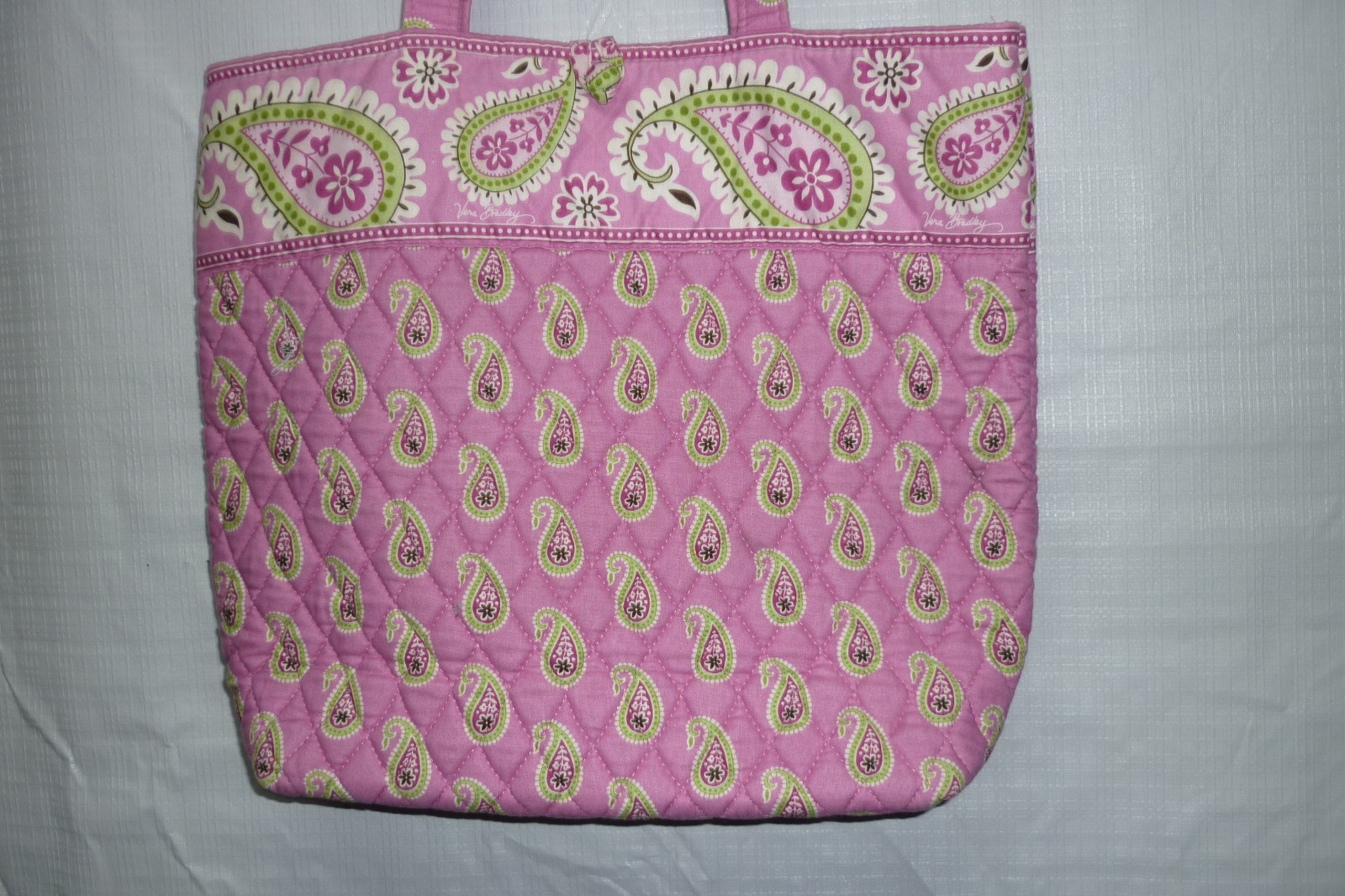 VERA BRADLEY BEACH BAG PINK TEARDROP FLORAL