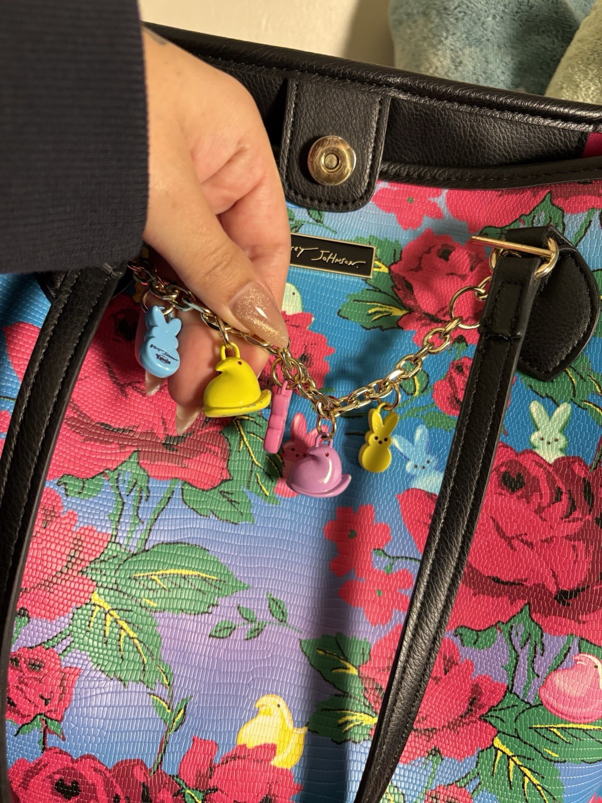 Limited Edition Peeps x Betsey Johnson Purse Tote Pink Bunny Easter Spring