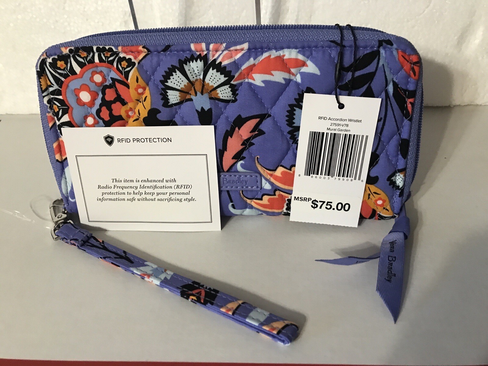 Vera Bradley Mural Garden Small Trimmed Tote & Accordion Wallet NWT