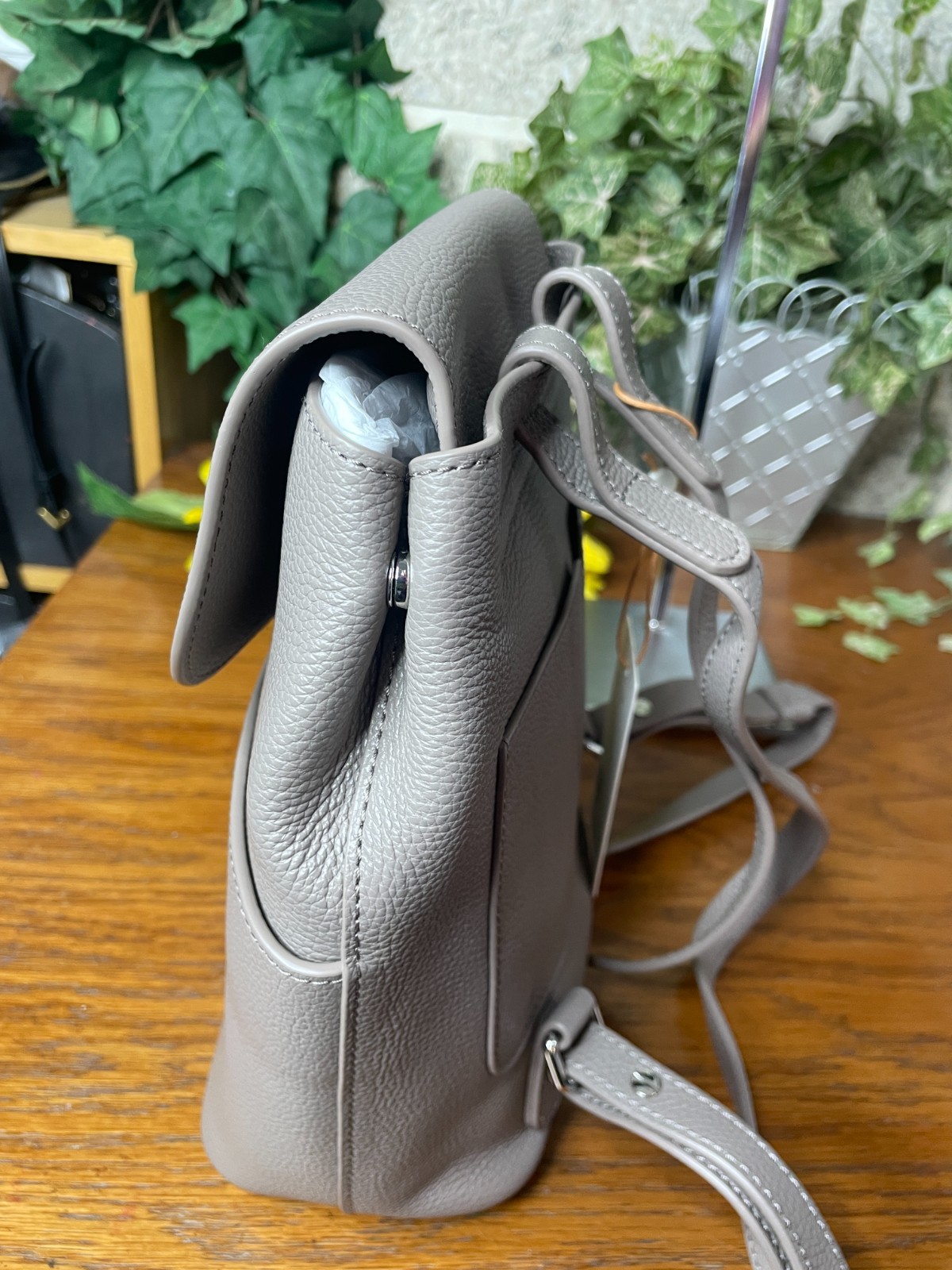 NWT QUINCE ITALIAN LEATHER SMALL BACKPACK MINK PURSE HANDBAG BAG MSRP $120