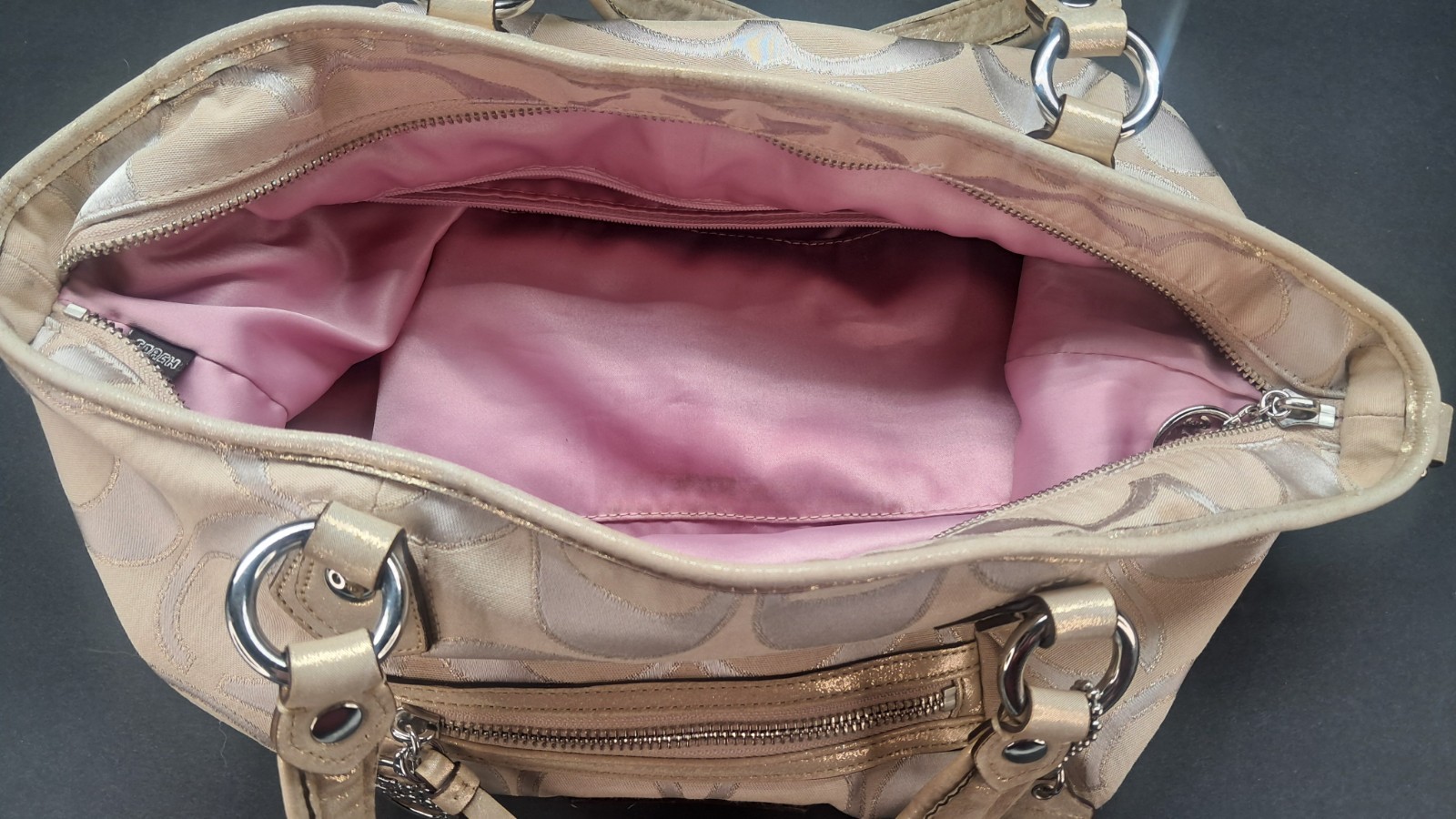 Coach Poppy Glam Rocker Shoulder Bag Y2K Coach Poppy Rocker Glam Tote Metallic