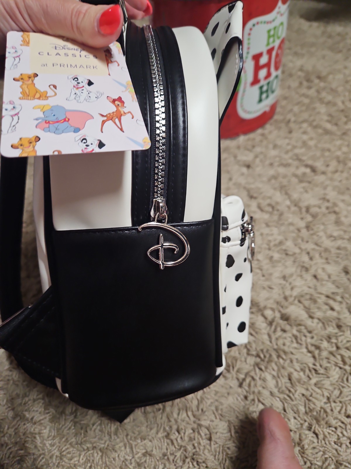 Disney 101 Dalmatians Black Dalmatian Face Backpack Brand New with Tags