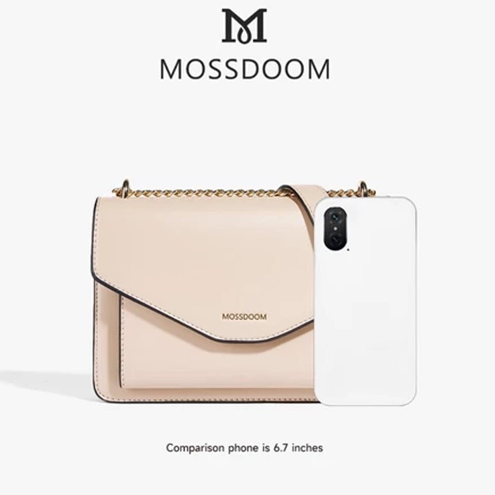 MOSSDOOM Bag Rectangle Shoulder High Capacity For Women Simple Style Korean
