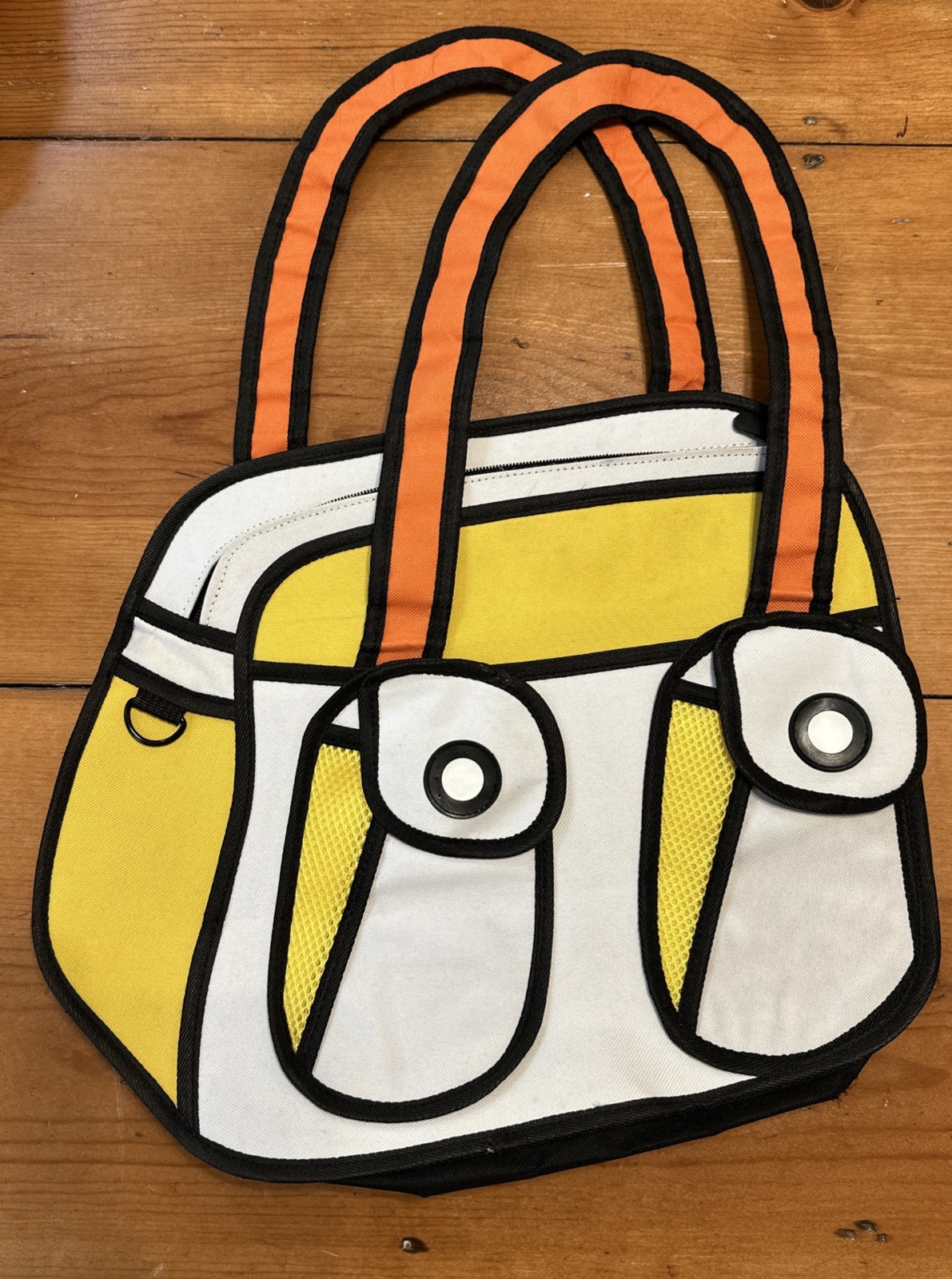 Cartoon 2D Tablet Bag Unique Fun Fashion Zips And Snaps Comic Bag