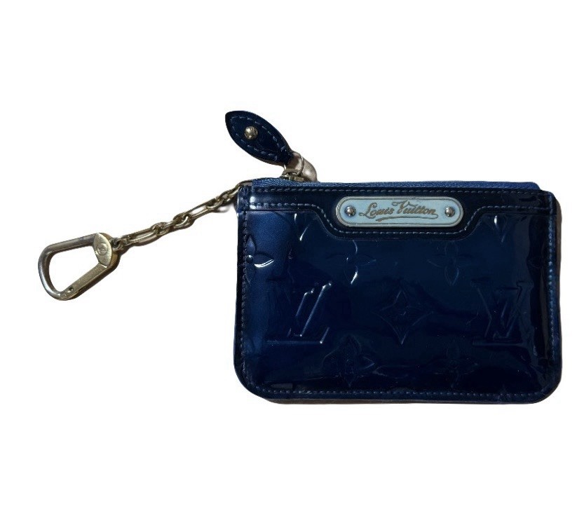 🦋RARE! LOUIS VUITTON LV Monogram Vernis Leather Avalon MM & wallet in Bleu Nuit