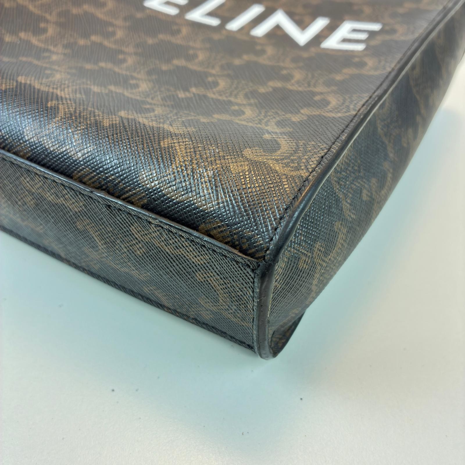CELINE Vertical Cabas Mini 2-Way Bag Shoulder Bag 194372BZK.04LU PVC Brown