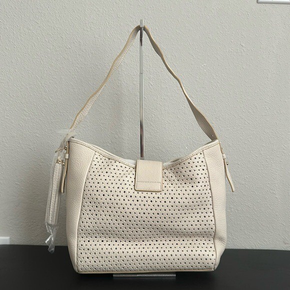 Isaac Mizrahi Live! Bridgehampton PerforateLeather – Bone –