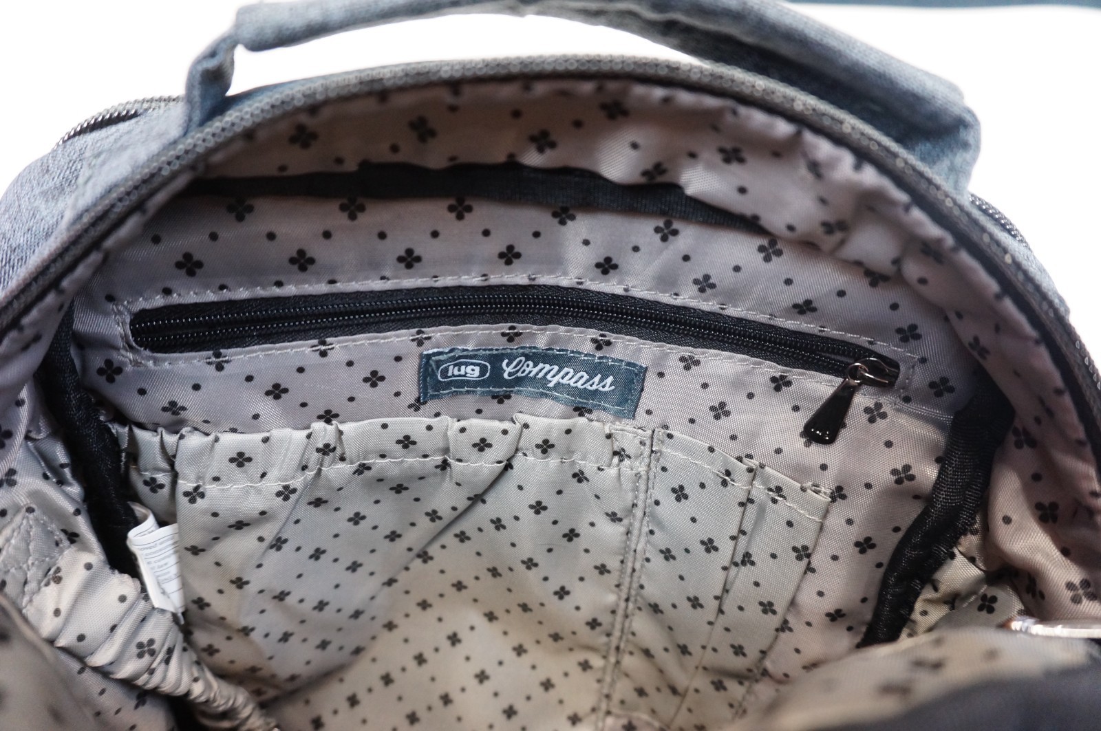 ❤️ Lug Compass Heather Gray Crossbody Top Handle Drink Pocket