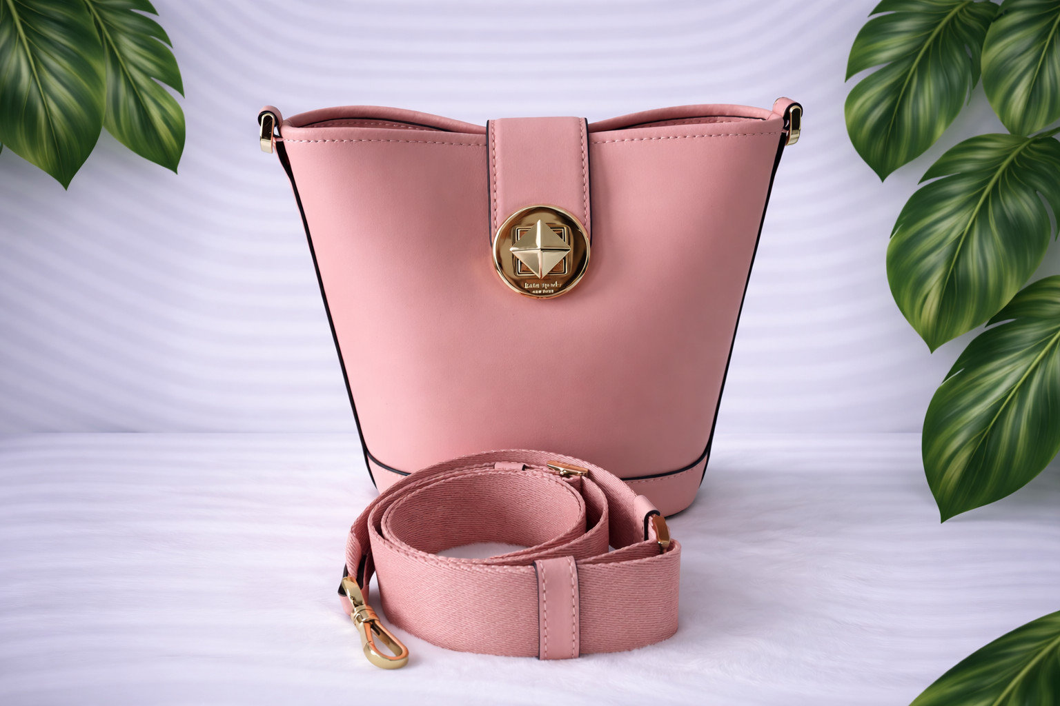 Kate Spade Audrey Mini Bucket Crossbody Bag /Donut Pink/K8103 NWT US SELLER
