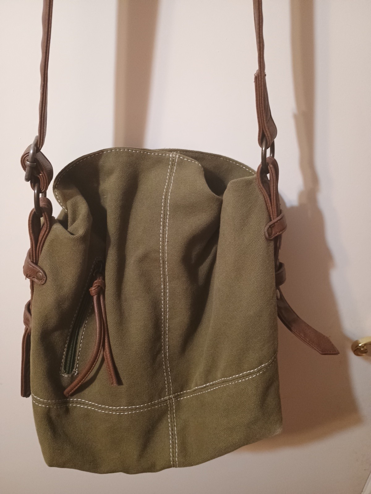 Hynes Eagle Army Green Canvas Bag Preowned