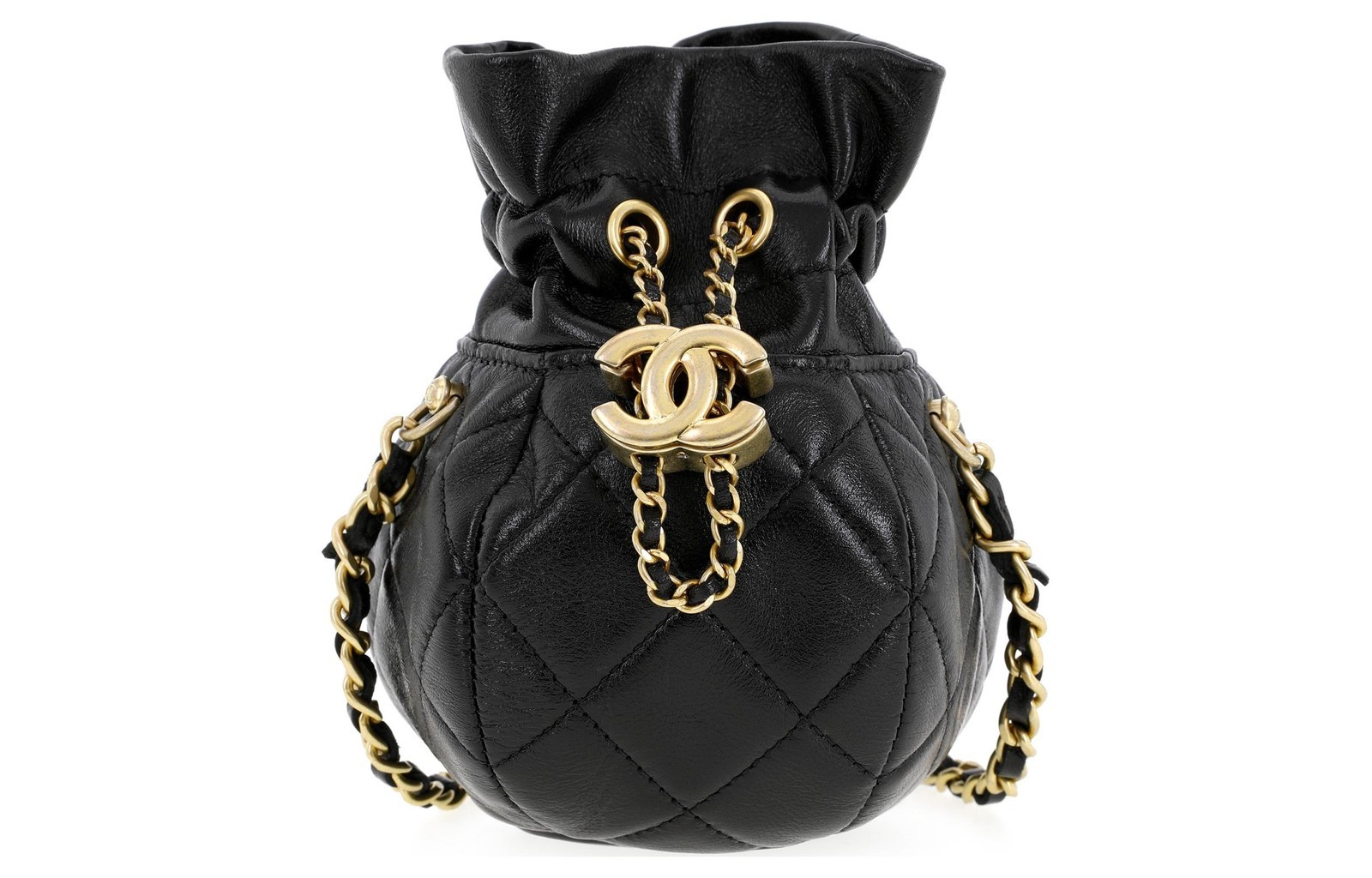 CHANEL Clutches Leather Black Women 4.7 x 2.4 x 5.9 in