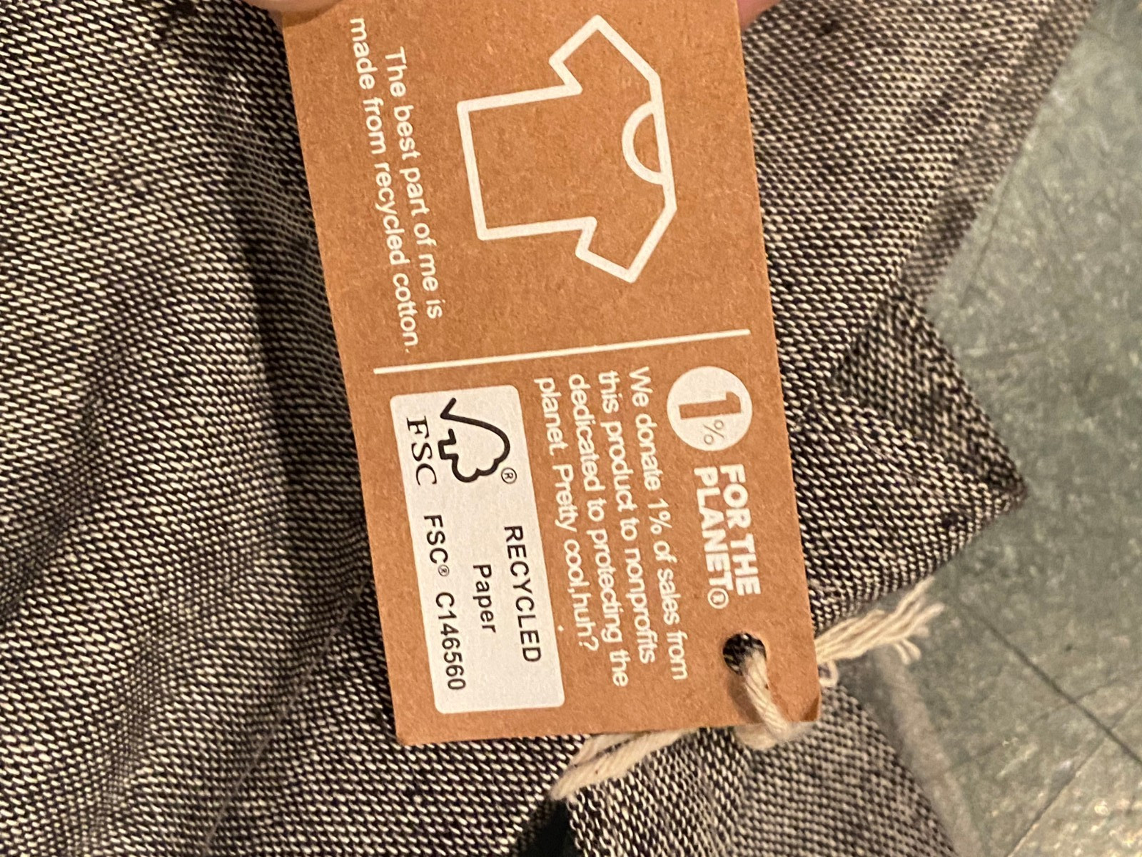 Shake Shack Blink Recycled Cotton Gray Tote Bag 16″ X 14 3/4″ *NEW* s2