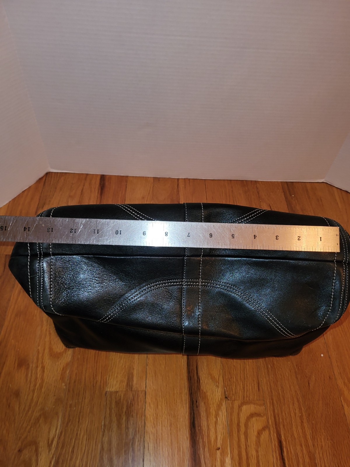 Coach F06468 Soho Tote Satchel Black Leather Double Handle Purse Handbag Large