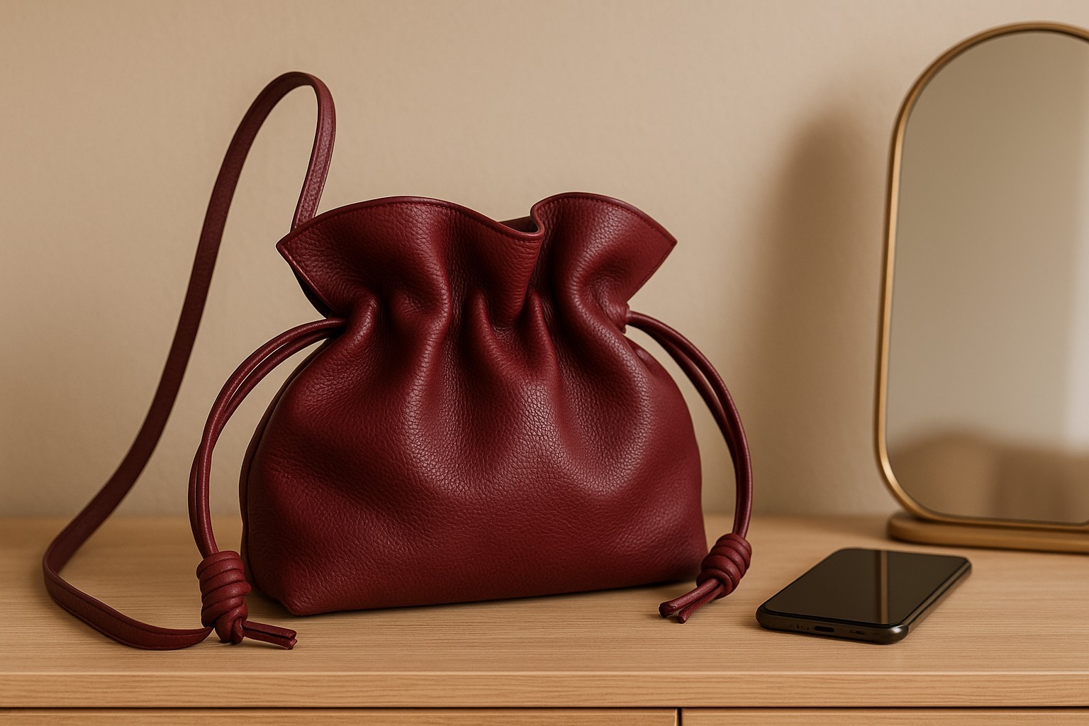 Small Crossbody Bag – Brown| Trendy Knotted Design | Made in Italy