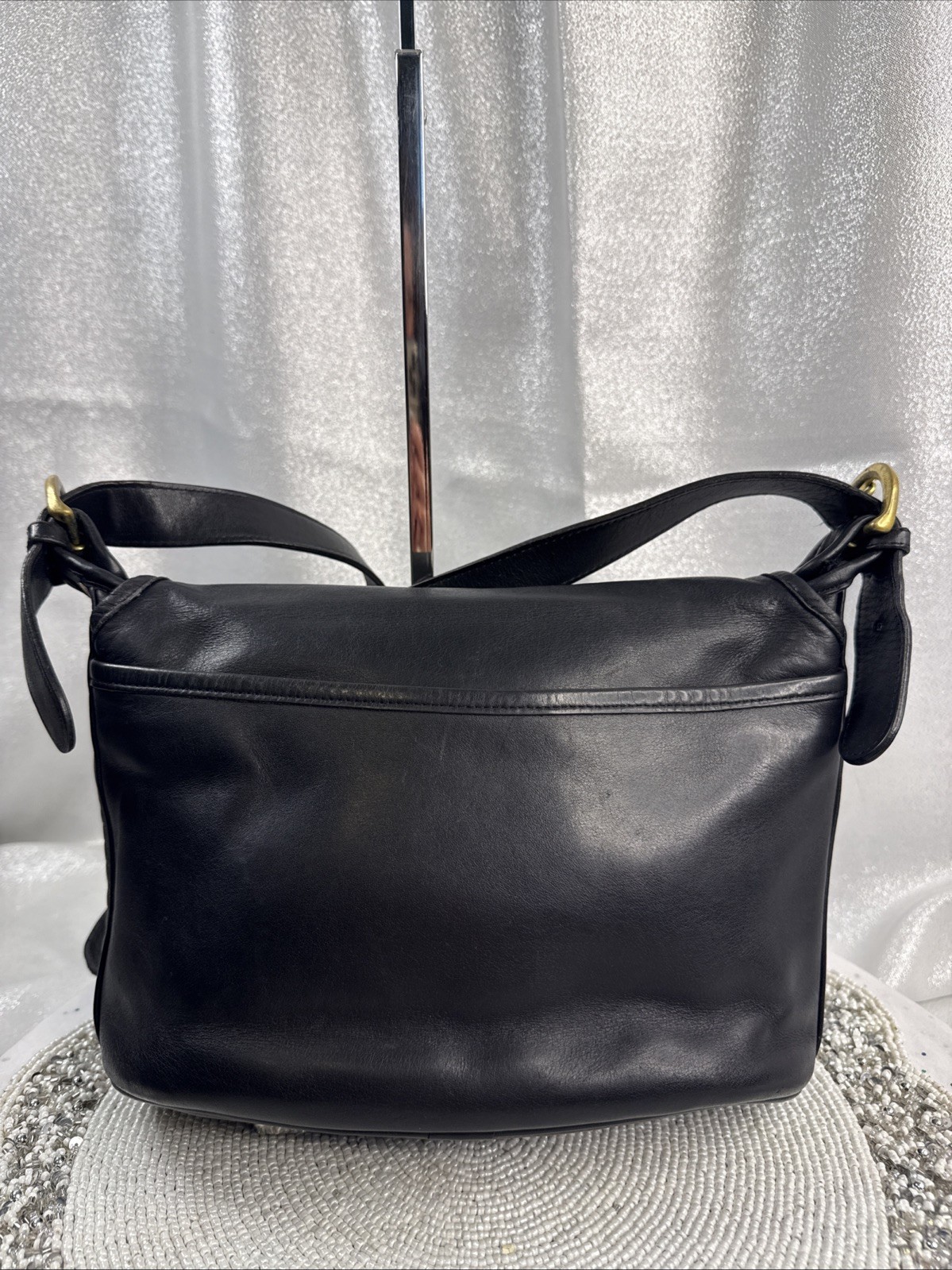 Coach SoHo Fletcher Black Leather Flap Crossbody Dominican Republic 4150