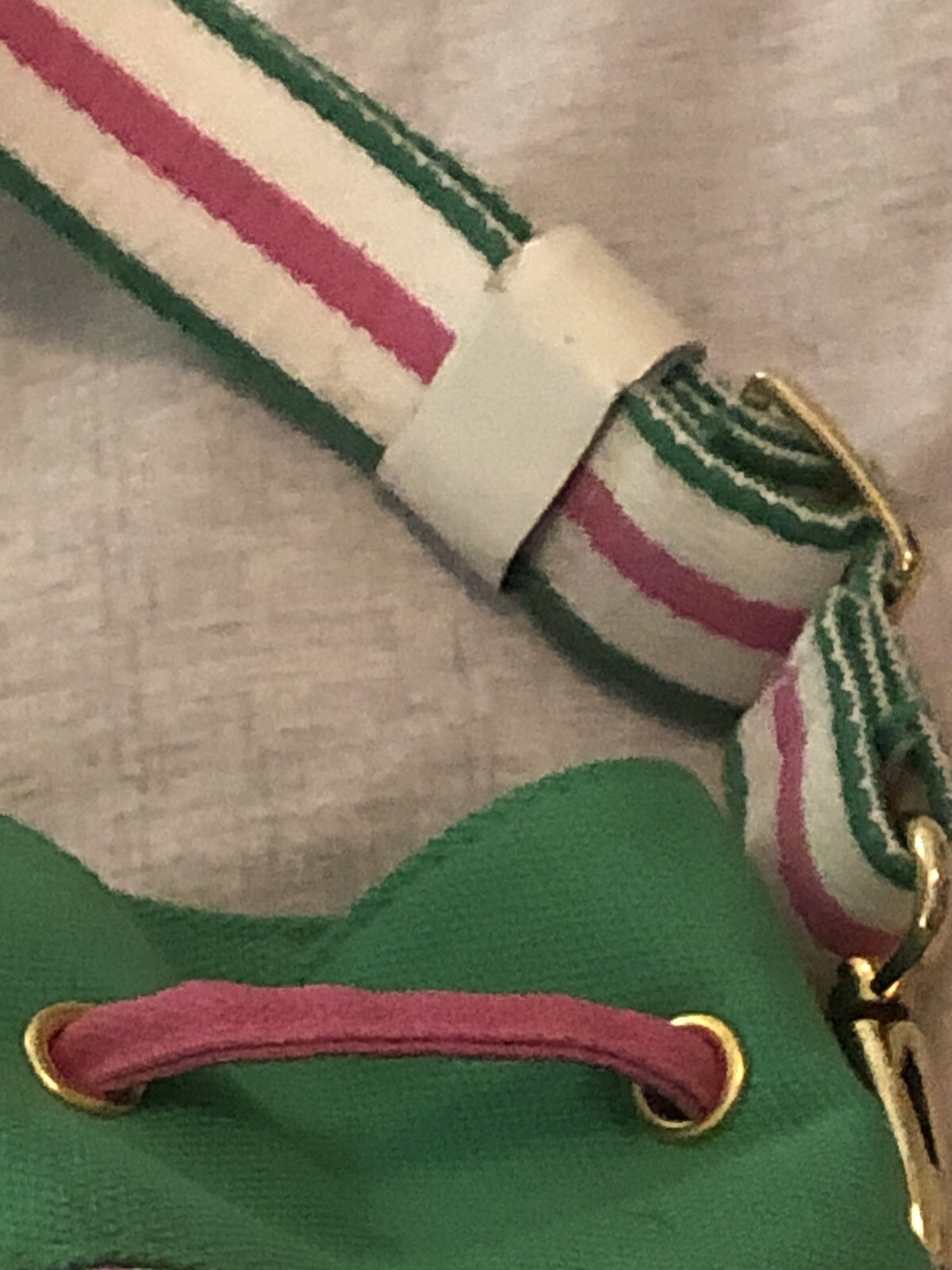 Lilly Pulitzer TREE FROGS Bucket Bag Purse NWOT LARGE 17x16x11” White Label