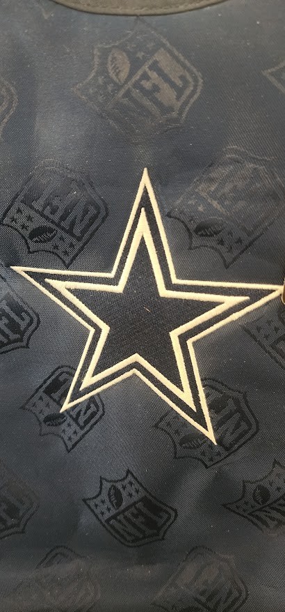 Dallas Cowboys NFL Pattern K Shaped Tote Stitched Star Logo Hand Bag Purse NWT