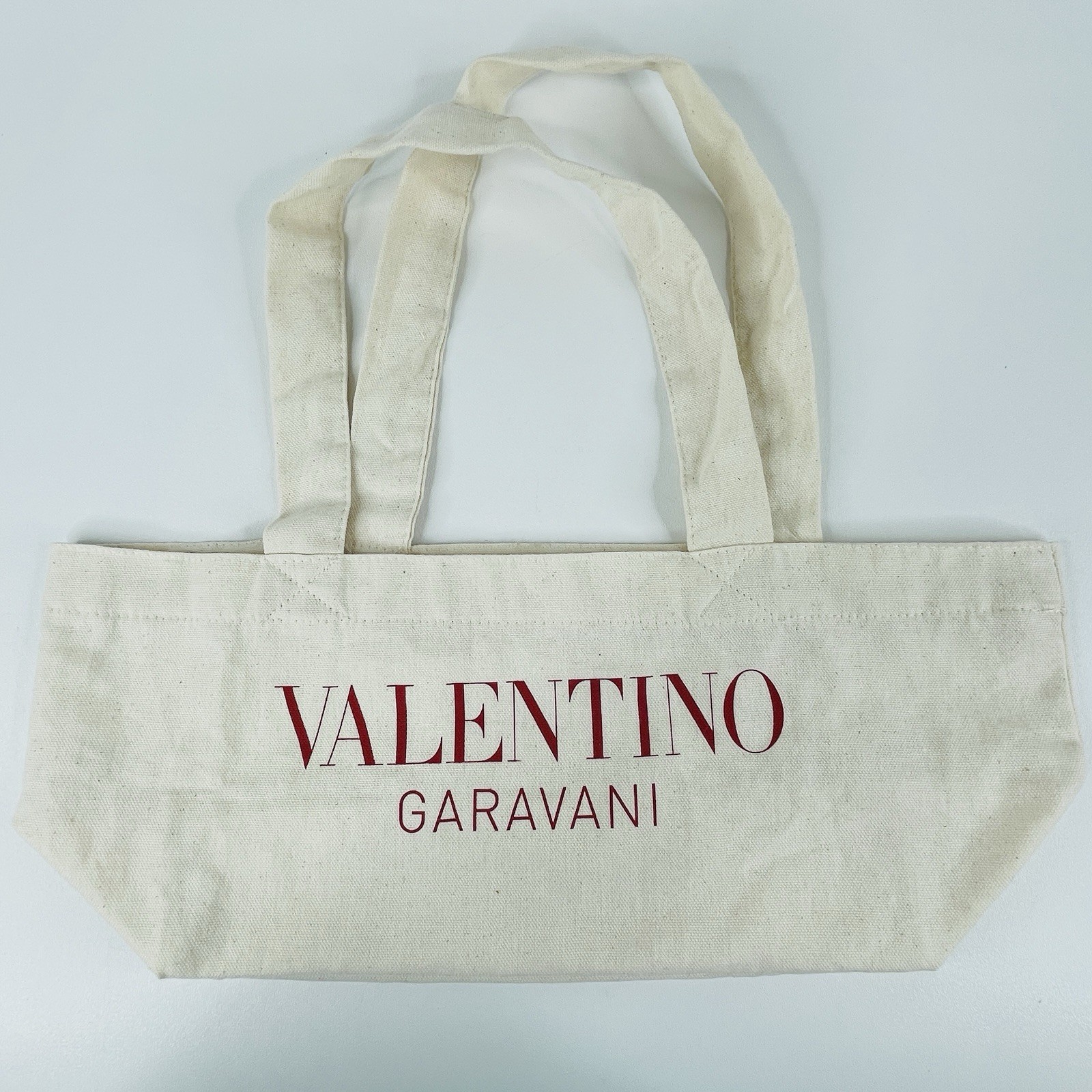 Authentic Valentino Garavani Cotton Canvas Reusable Shopping Tote Bag 18x7x5.75