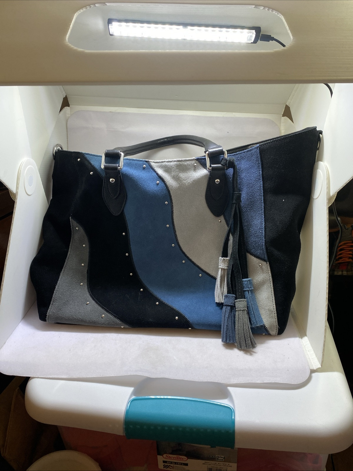 Dolce Vita 4 Color Suede And Leather Purse With Tassels