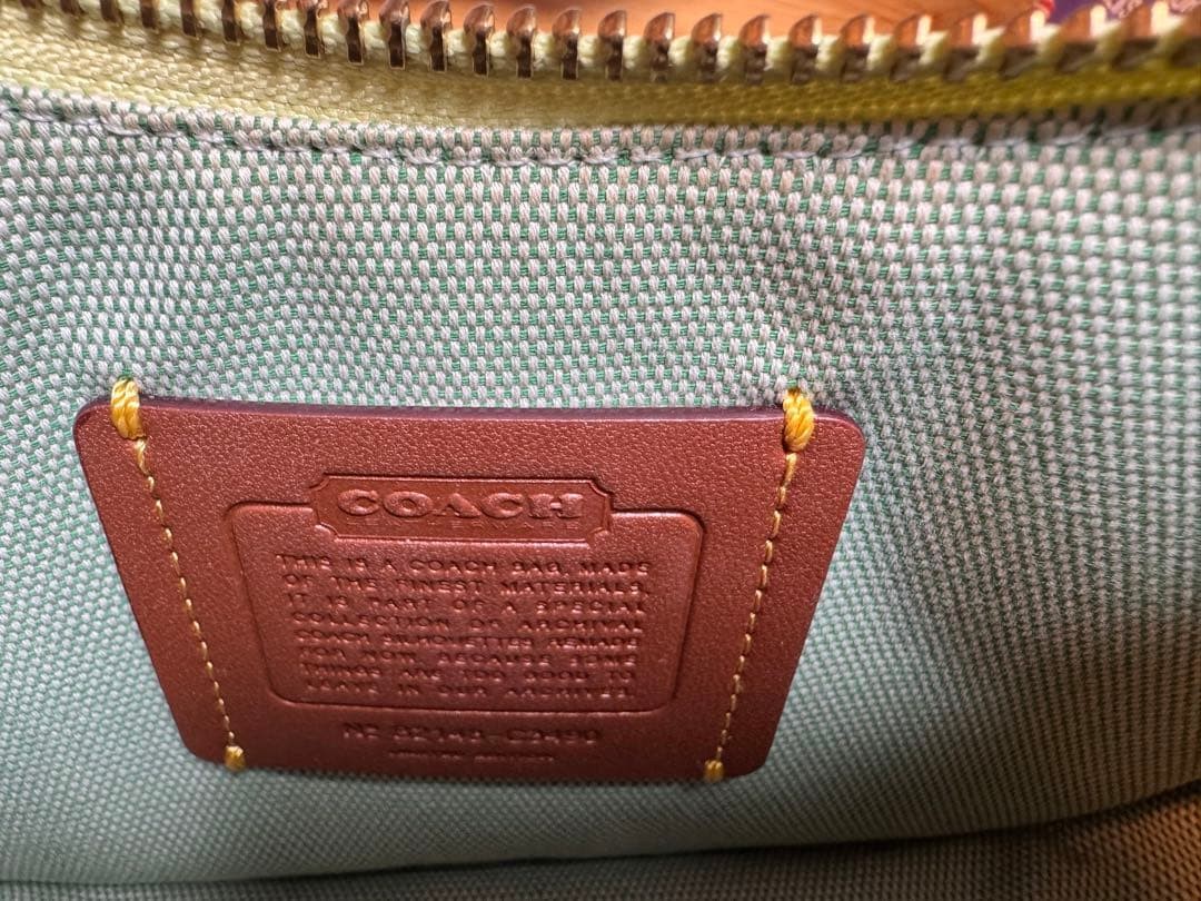 COACH Swinger 20 Bag Quilted Nappa Leather Lime Green Shoulder 7.9 x 4.7 Inch