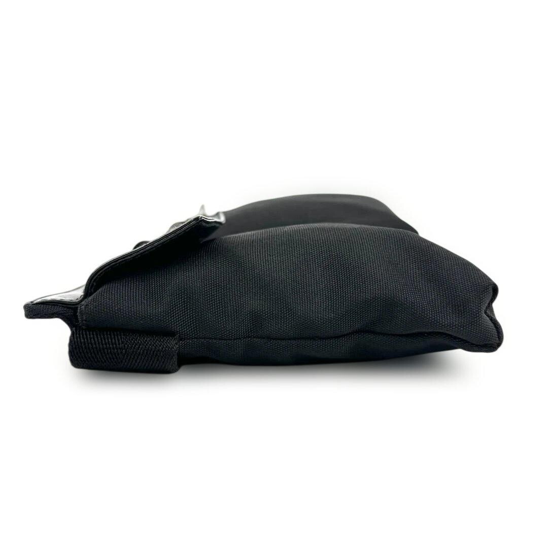 GUCCI Bum Bag Nylon Web Stripe Black Vintage Authentic From Japan