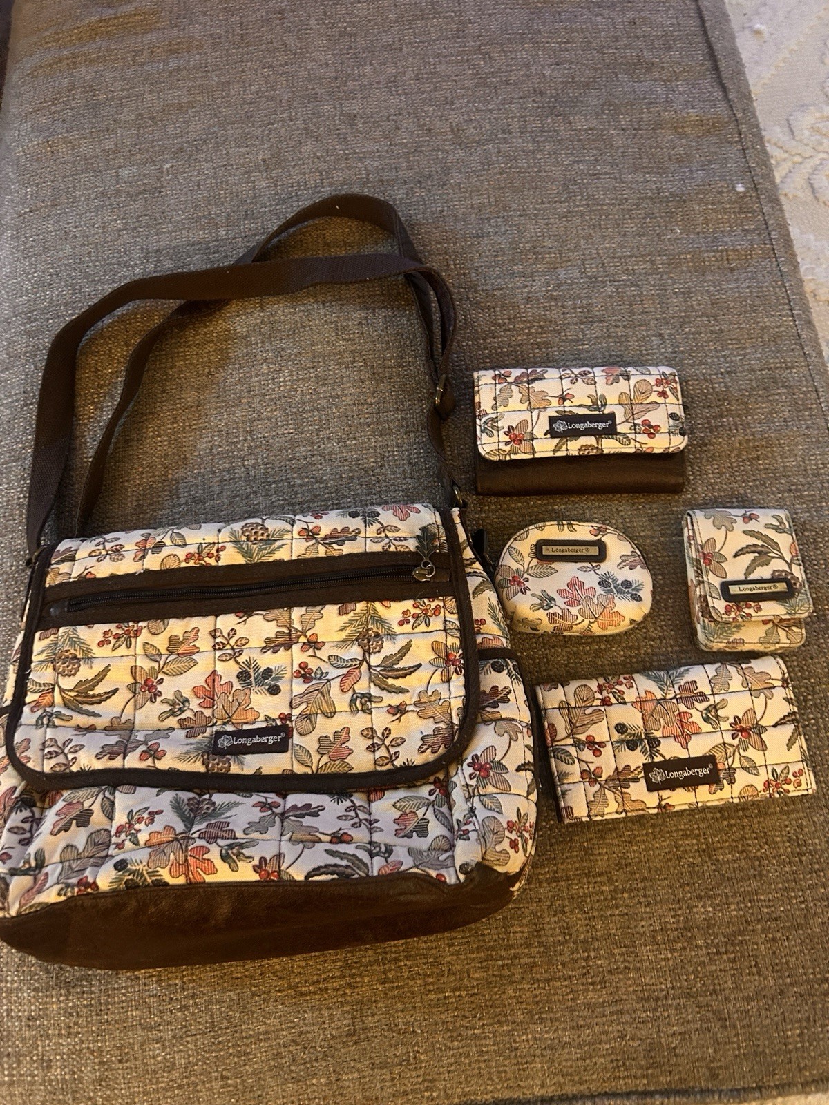 Longaberger Homestead Matching Bag & Accessory Set – Excellent Condition