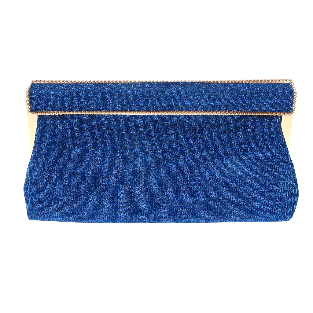 Gold Tone Metal Hardware Frame Glitter Fabric Evening Bag BZY170-DBU
