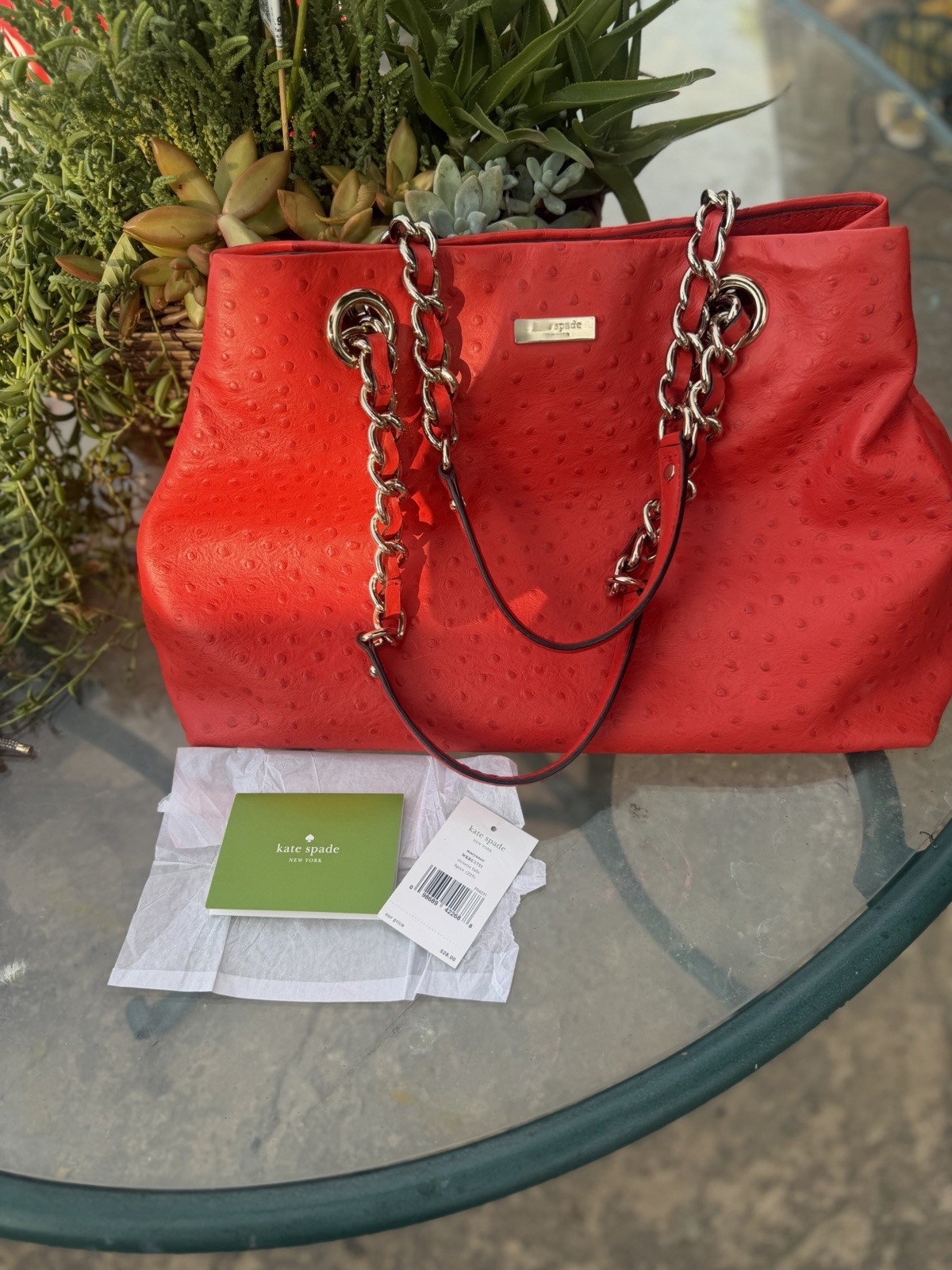 KATE SPADE Victoria Falls Maryanne Tote Handbag RED SPICE ( $528)