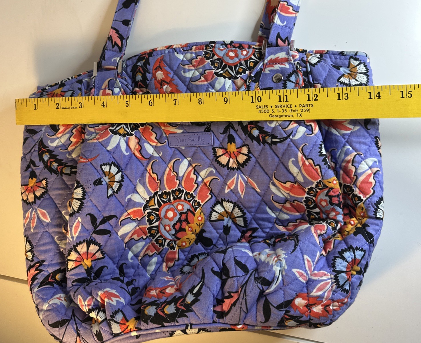 Vera Bradley Glenna Purse Mural Garden Shoulder Bag