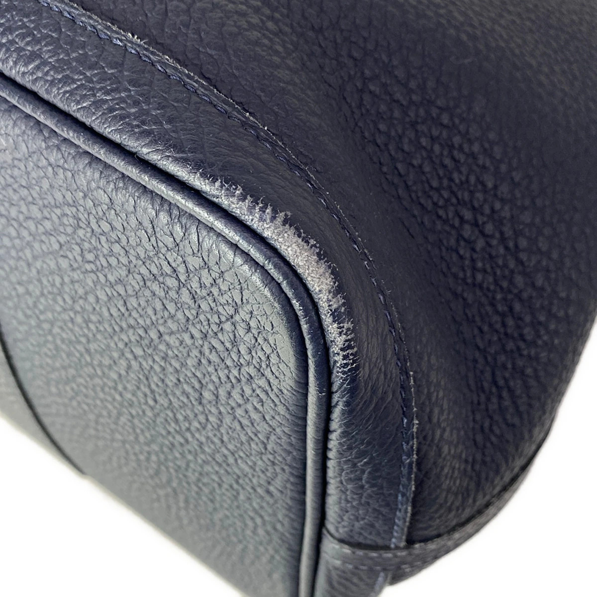 HERMES Garden Party PM – Blue Nuit Vache Country D Tote Bag