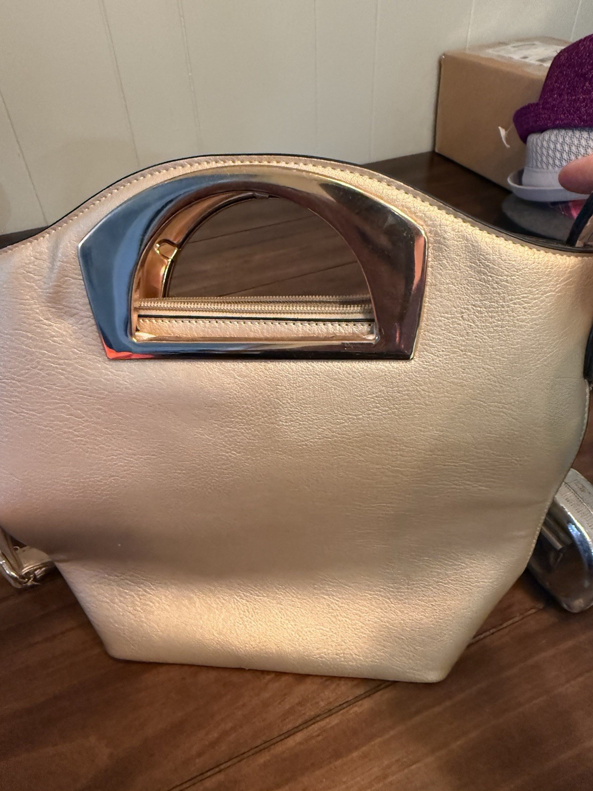Gold Purse With Gold Brass Handle