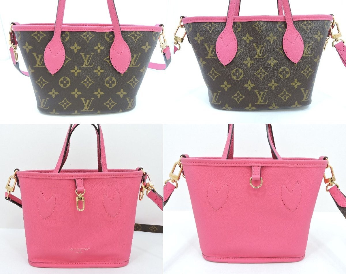 Louis Vuitton Neverfull Inside Out BB Monogram Rose Pondicherry 944428