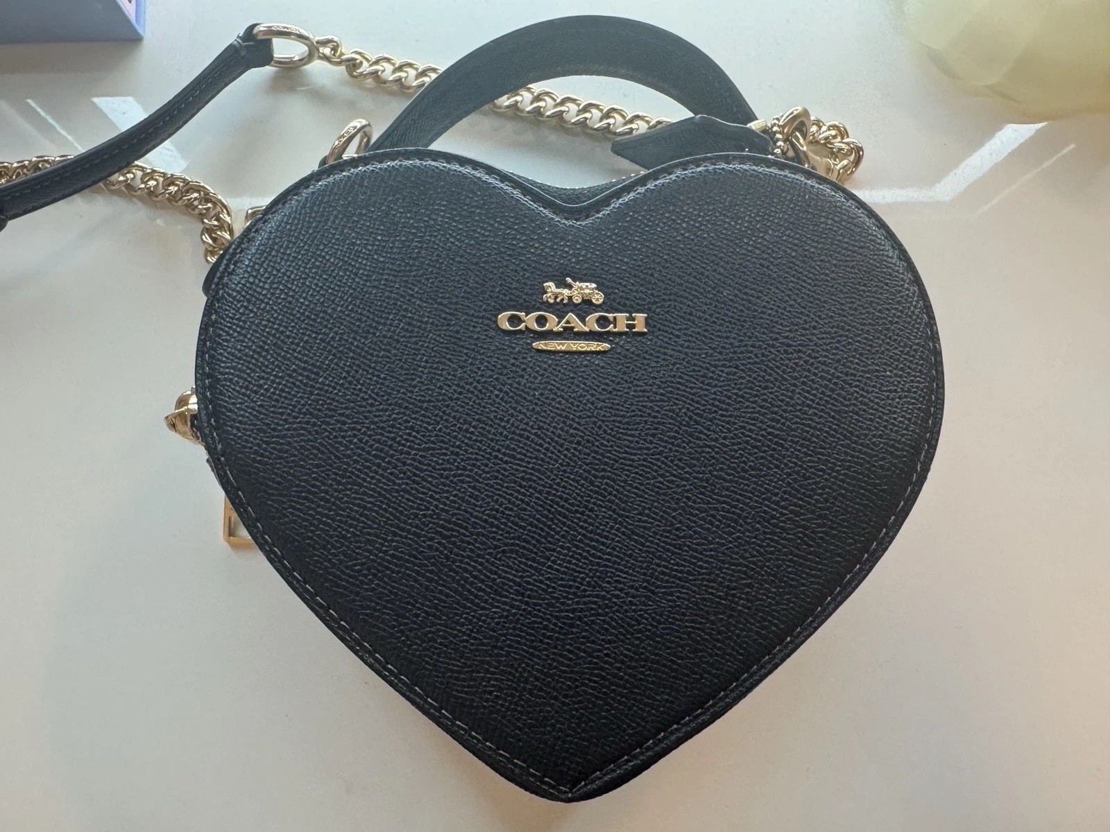Coach Heart Women’s Crossbody Bag – Black (CE652)