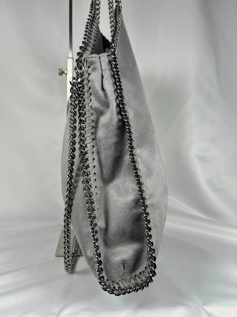 Stella mccartney falabella foldover bag silver Light Gray 510440