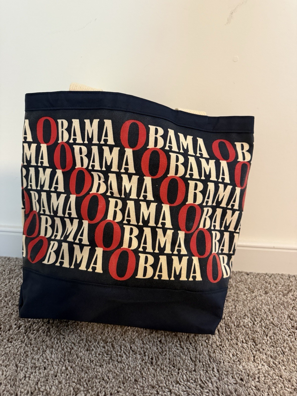 Tory Burch Runway to Win Obama 2012 Campaign Canvas Tote Bag Limited Edition USA