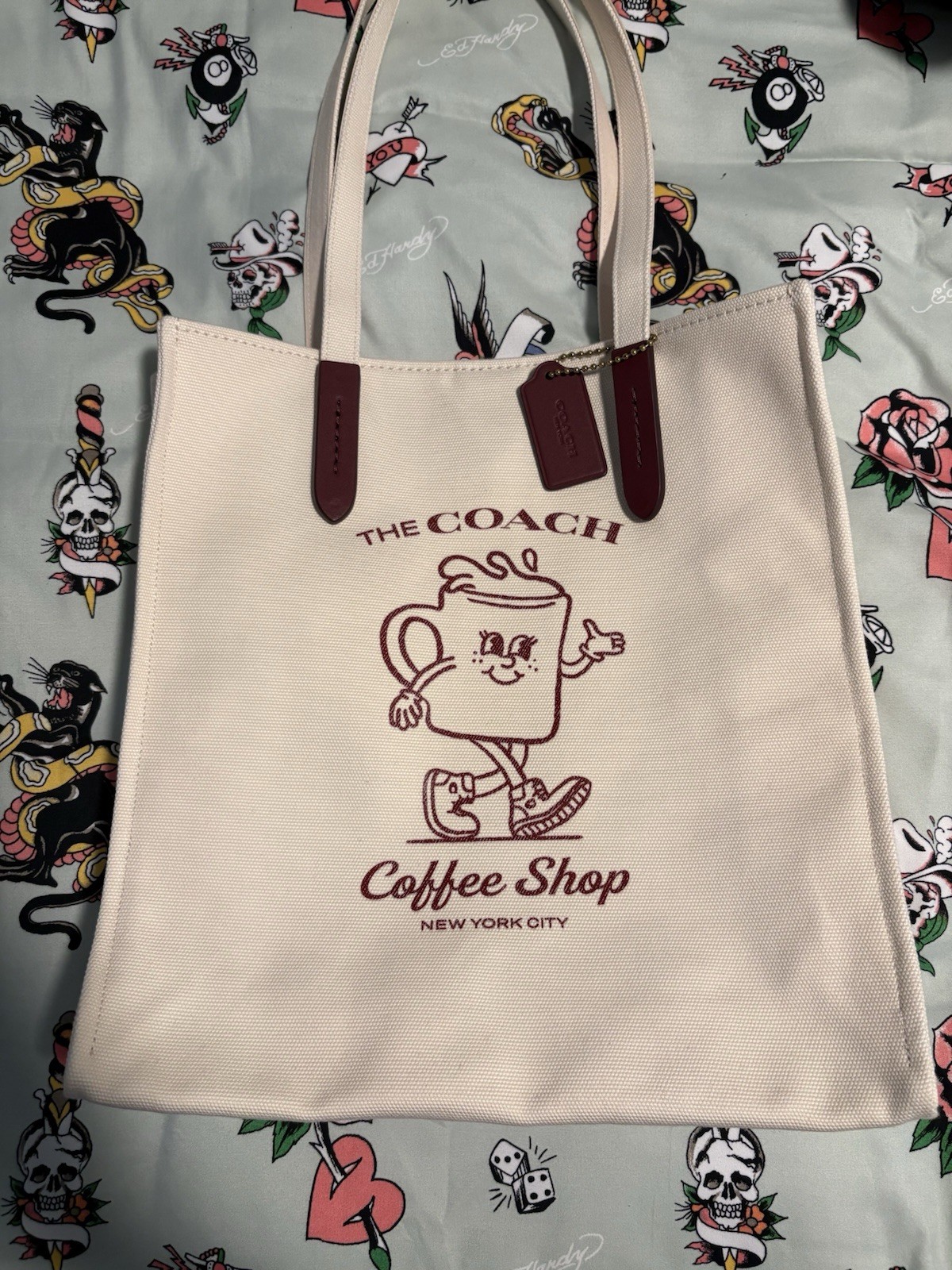 Coach Coffee Shop Tote Bag used