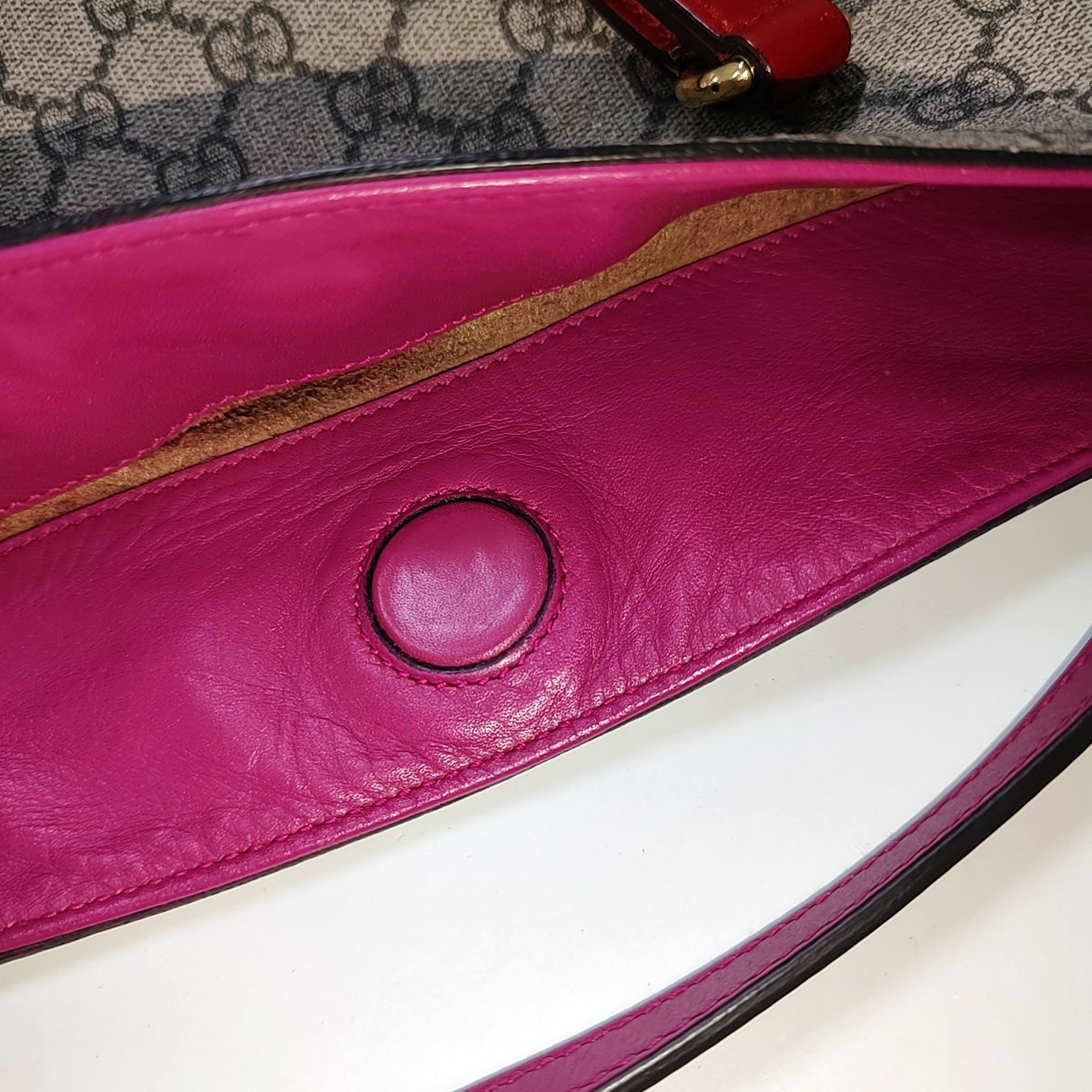 Auth GUCCI GG Bree Coated Canvas Leather Trim 3Way Small Tote Shoulder Crossbody