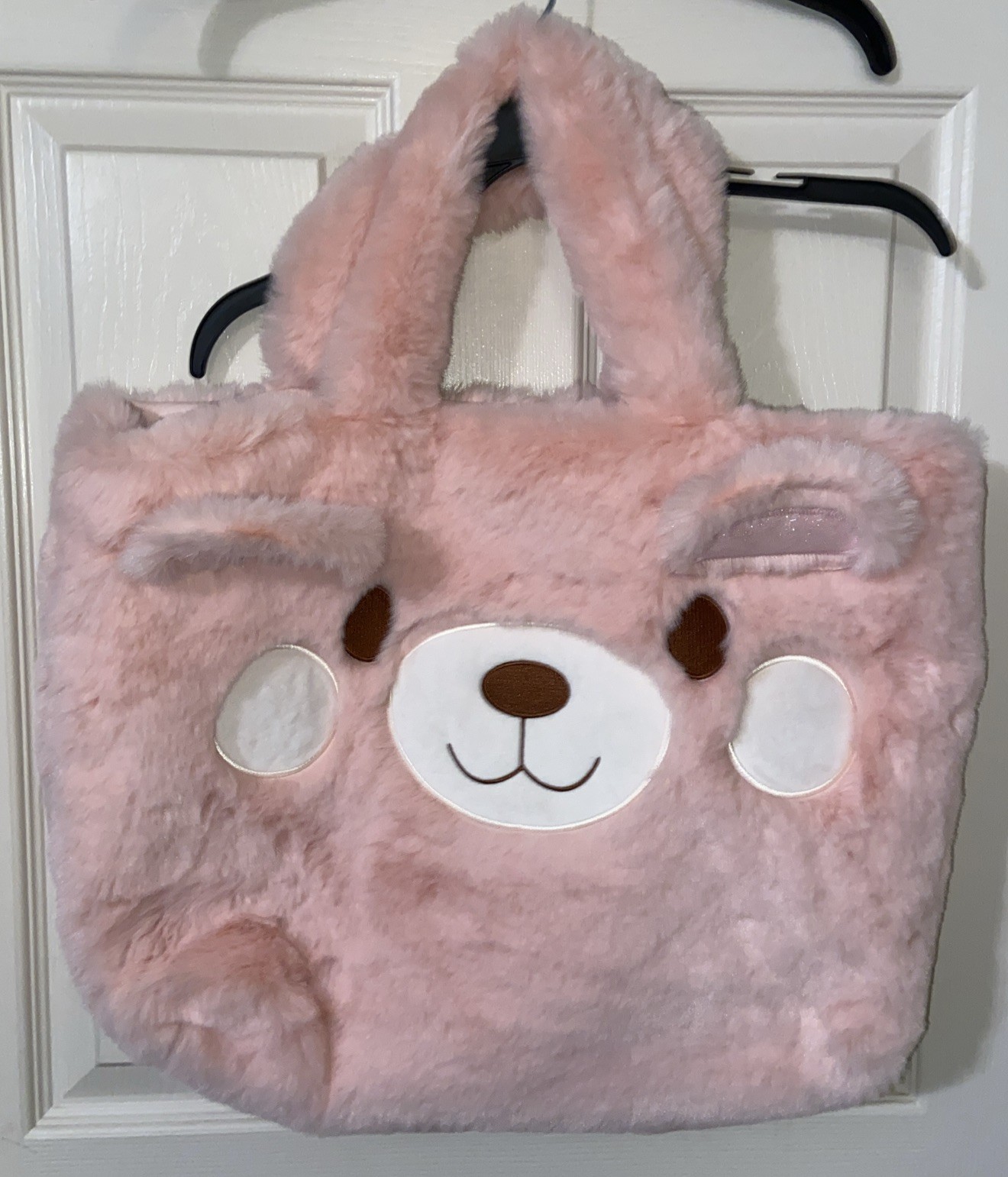 Fluffy XLARGE Pink Teddy Bear Adorable Soft Bag by DANBAR GLOBAL Kawaii 20×16