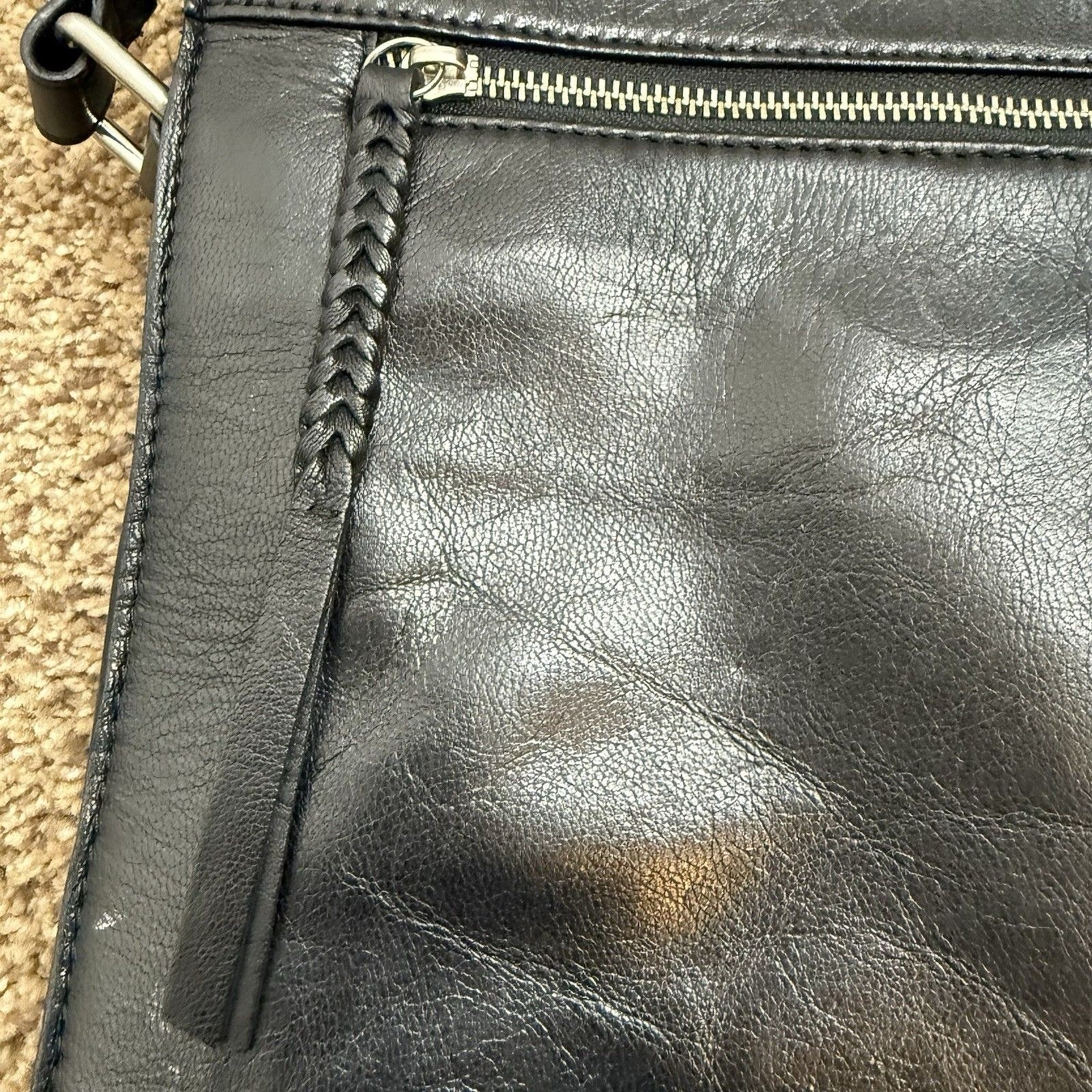 Artisan NY Black Crossbody Small Messenger Bag Purse Made In India