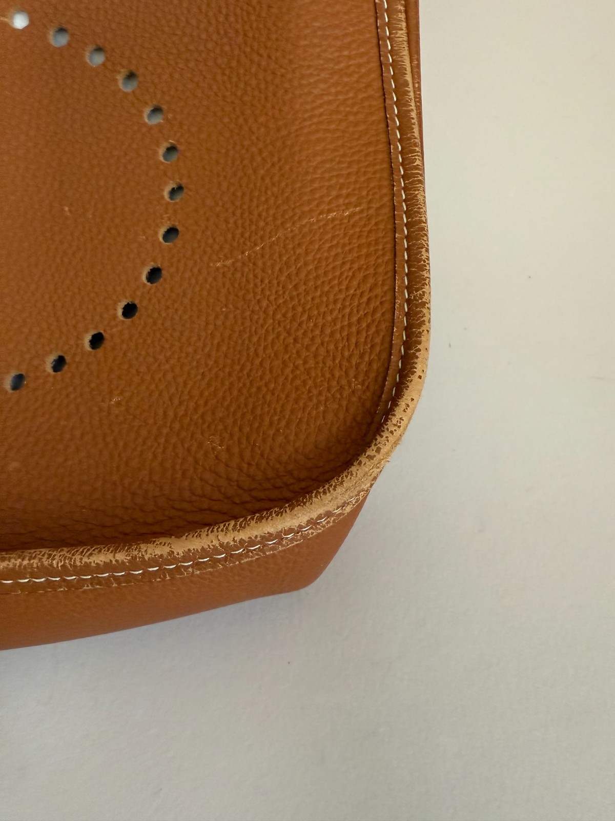 Authentic HERMÉS Evelyne 3 GM Shoulder Bag Leather, Goldtone Hardware