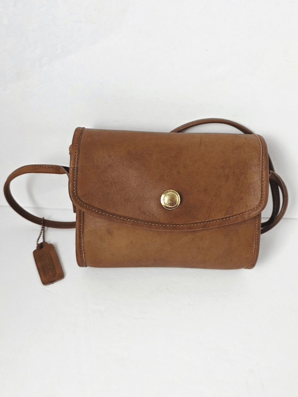 Coach Vintage 9892 Chrystie Crossbody Bag Rustic Brown 7×7.25×2.75