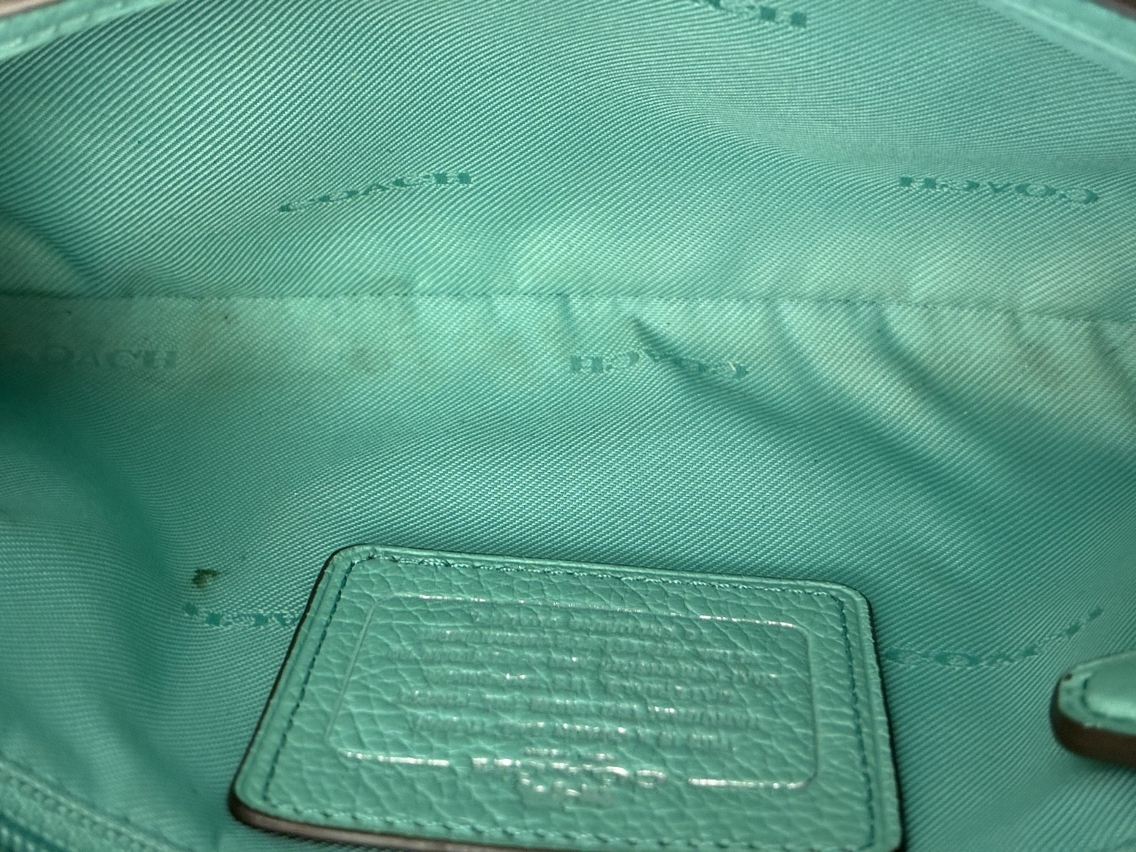 Coach Mercer satchel 24 Top Handle Handbag -Teal