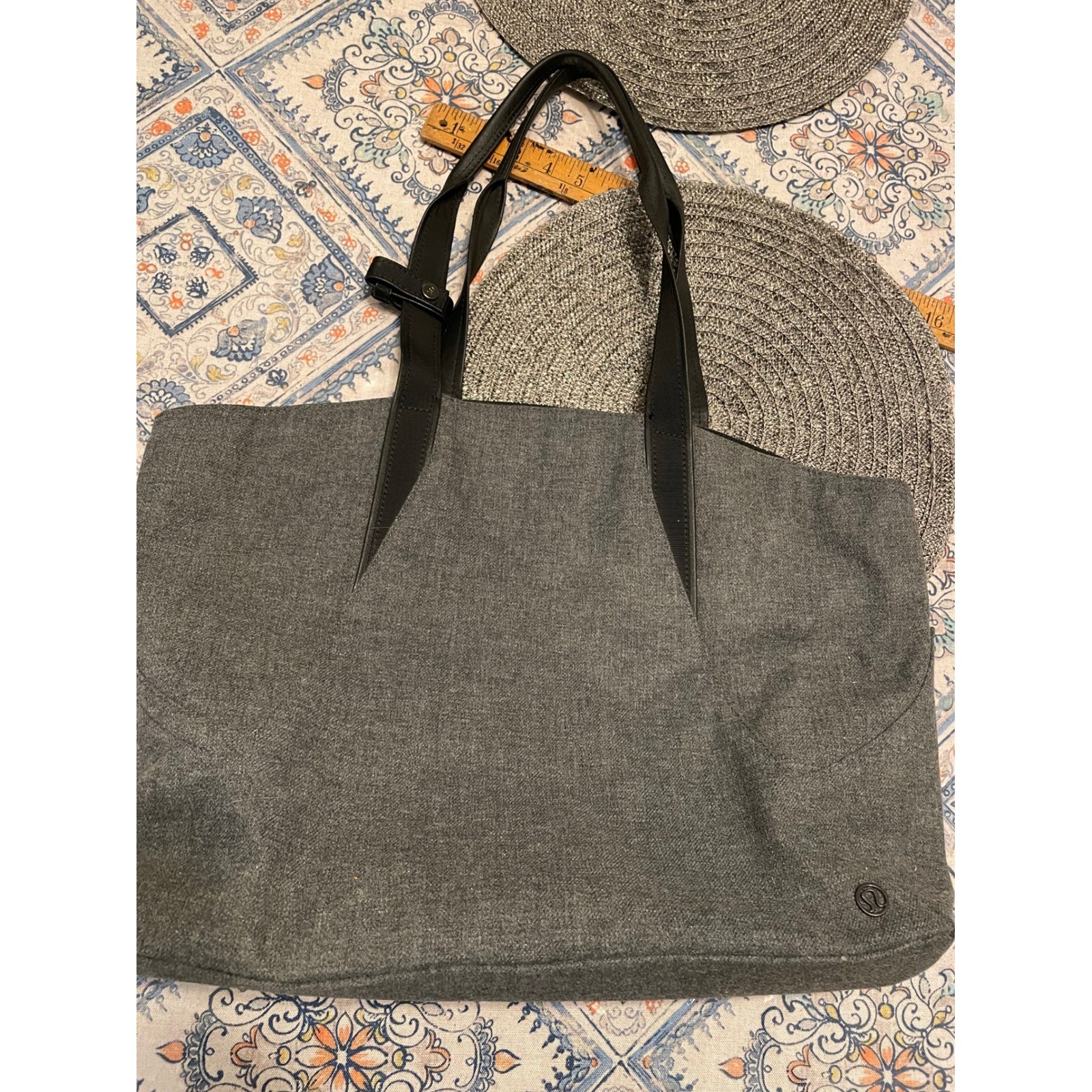 Lululemon Go Wild Tote Bag Gray Wool Blend Large Shoulder Bag Heathered Grey