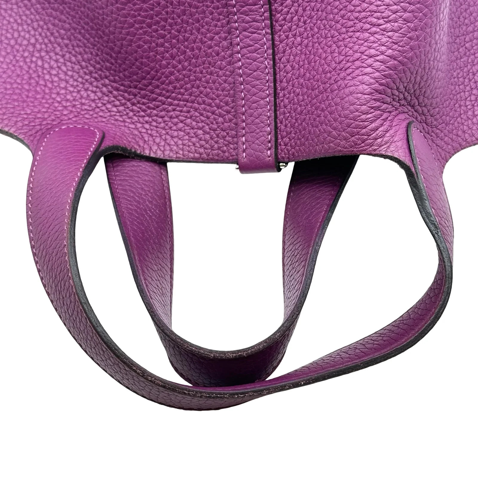 HERMES Picotin Lock PM Anemone Taurillon Leather Handbag Z Stamp #OKB9014